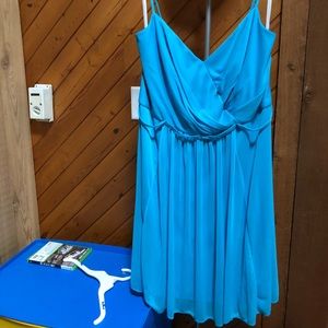 David’s Bridal Bridesmaid Dress in Malibu Blue
